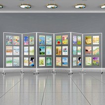 이동식 철망파티션 박람회 작품 전시대 가벽 3단 4단, 폭 1m x 높이 1.98m [3개 연결]