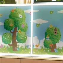 뭉키데코 창문썬팅 칼라안개시트_행복을 카페시트 시트파는곳 시트인쇄 주는 8W82A058, 1개