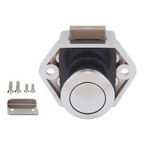 캠핑카용품 캠핑카부품 카라반용품 직경 20mm camper car push lock rv caravan boat 서랍 래치 버튼 잠금 가구 하드웨어, 크롬