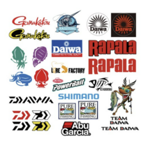 낚시통 낚시스티커 18종, 혼합색상, 4개