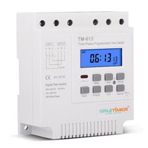 TM613 380V 16A 3 단계 디지털 7 일 프로그래밍 가능 릴레이 타이머 스위치 배기 워터 펌프 모터 지능형 시간 컨트롤러, 한개옵션0