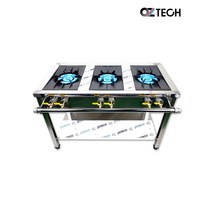 오즈테크 업소용 가스렌지 1200 3구 간택기 친환경 세라믹 버너 LPG LNG 화구 인터넷 전용 모델, LNG(도시가스), 고급A타입