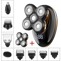 남성 머리용 5-in-1 전기면도기 주호민 대머리 면도기 5 블레이드 RQ6900, RQ6900 블랙 단품