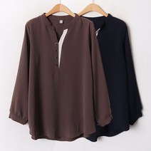 위쉬몰 RI 반오픈마르니블라우스(B374H211) 빅사이즈
