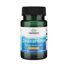 Swanson 스완슨 Zeaxanthin 제아잔틴 4mg 60소프트젤, 1개, 기본, 60정