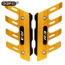 YAMAHA YZFR3 YZF-R3 YZF R3 오토바이 머드 가드 프론트 포크 프로텍터 가드 블록 프론트 펜더 안티 폴드, 03 Gold With LOGO