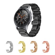 올인템 갤럭시 워치5/워치4/워치3/액티브 1/2/기어 S3 프론티어 호환 시계줄 프리미엄 투버클 메탈 스트랩 20mm/22mm + 공구, 실버