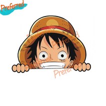 캠핑카 꾸미기 악세사리 재미 있은 luffy 스티커 원피스 엿보기 애니메이션 자동차 스티커 데칼 비닐 방수 자동차트럭 선박서핑 노트북 및 도구 상자, m, 길이 25cm