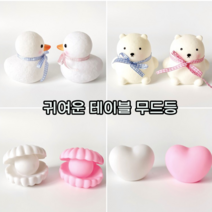 귀여운 미니 인테리어 LED 무드등 수면등 수유등 조명 선물 4종 택일, 곰돌이-블루리본