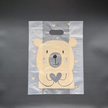 스윗앤스윗. 바스락 반투명 곰돌이 비닐쇼핑백 5P (26x35)