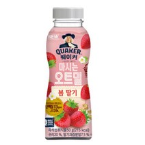 칠성 쉐이크 아침 식사 대용 퀘이커 마시는 오트밀 오트 & 봄딸기 건강식 간편식 식단조절 선식 50G 10개, 6세트