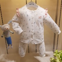아가방 60% 봄 베이비페어! 샬랄라 순식땀 베이비 얇디 얇은 면 100% 실내복 찾고 있쑝? 살짝 펀칭된 얇은 실내 상하복! 샬랄라 봄이로다 어깨프릴 하늘거려 이쁜아이!