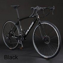 알루미늄 합금 도로 자전거 크로스 컨트리 자전거 구부러진 핸들 변 속도 학생 통근, 16, 검은색