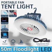선풍기 천장 타프팬 팬 캠핑 서큘레이터 LED 랜턴 텐트 USB 충전식 야외 냉각 걸이 램프 야간 조명 걸이식, 옵션01 01