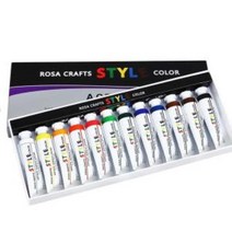 GDG2724 로사 크레프트 스타일컬러 아크릴물감 20ml 12색 신한아크릴물감/물감/알파아크릴물감/붓