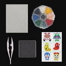 비즈노리 컬러비즈_대용량_230g+공예부자재, [선택6]세트상품-04-8분할원형세트+기름종이+모양판+집게+도안