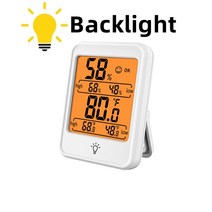 3차원측정기 3차원 대형 LCD 디지털 습도계 실내 온도 측정기 센서 게이지 기상 관측소, 03 MC41-White-Backlight