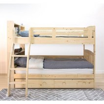에보니아 댄디 원목 이층침대 분리가능 성인가능 2층침대 매트선택, 곡선형 매트제외/하부서랍포함