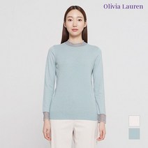올리비아로렌 매탈 배색 포인트 니트 풀오버 VOCBLWS1131
