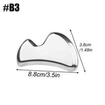 그라스톤 글라스톤 괄사 근막이완도구 스테인레스 스틸 gua sha 마사지 근육 스크레이퍼 금속 스크래핑 도구 바디 딥 티슈 근막 얼굴 이완 마사지 바디 쉐이핑, b3