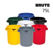 [브루트] BRUTE 벤티드75L - 원형컨테이너, 레드