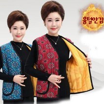 겨울 레트로 어머님융기모조끼 PP 김장조끼 조끼