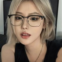 블루라이트 차단 시력보호 하금테 하은테 얼굴 작아보이는 반뿔테 안경
