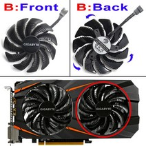 그래픽카드 88MM PLD09210S12HH T129215SU 4Pin 쿨러 팬 Radeon Aorus RX580/570 GIGABYTE GV-RX570AORUS, 02 Fan - B