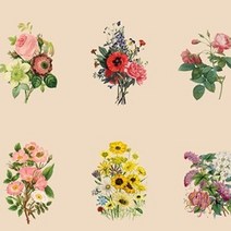 패브릭샵 옥스포드커트지 야생화브로치원단 9컷