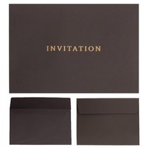 [스마트초대장] 페이퍼포레스트 초대장 초청장 봉투 20매 invitation 웨딩카드 엽서, INVITATION(195X145)초콜릿색-20매CP