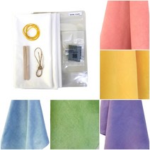 [ 손수건 3인용 ] 천연염색 체험용 키트 / 만들기 재료 / 아사면 50x50cm, 2.코치닐(핑크)