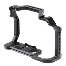 브이로그 카메라Camera Cage for Canon EOS R5 R6 Arca with Frame w/ Cold Shoe Rabbit Case Rig Handle L, 한개옵션0