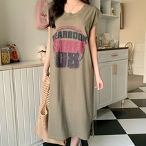 [바보사랑] 겟잇미 베릴핏 브이넥 나시 나염 트임 롱원피스[겟잇미]