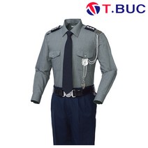 사계절 경비복 상의 긴팔 경비복-05 다크그레이 M~4XL 셔츠 경비 복 카라 봄 여름 빅사이즈 티뷰크, 1개