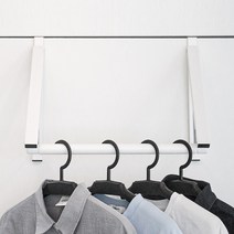 엘라 집편한 무타공 폴딩 도어 행거 옷걸이, 세트, 1개, 그레이