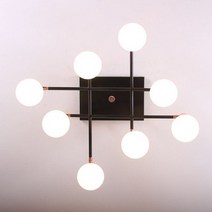 boaz 반디8등 방등 거실등 직부등 LED 인테리어 조명 천장등/실링라이트, 반디8등+에디슨전구(막대형)8개