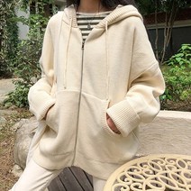 오버핏 니트후드집업(10컬러)