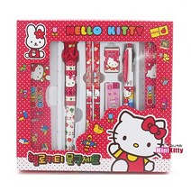 헬로키티 문구세트 (레드) - 케이스 불량