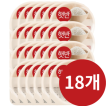 햇반 백미밥, 205g, 18개