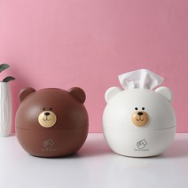 [1+1] 시우리빙 테드 두루마리 휴지케이스, 테드 휴지 디스펜서/브라운/2개입, 2개