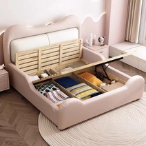 공주침대프레임 가죽 가드 소녀 프린세스 여아 키즈, 수납프레임, 150cmx190cm