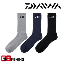 [09피싱]다이와 DS-7021R 레귤러 삭스 3족 세트 낚시 등산 양말, 블랙 네이비 그레이 프리