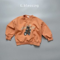 지블레싱 곰돌이맨투맨 유아 아동 라운드 긴팔티