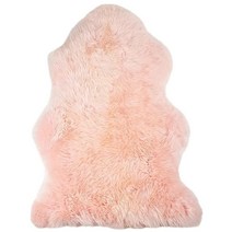 천연 밀라노 정품 양가죽 러그 두껍고 풍성한 말뚝 푹신한 양털 러그 미끄럼 방지 뒷면이 있는 침실 거실용 더블 펠트 아이보리, Dusty Rose
