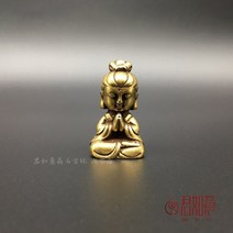 미니 불상 장군 부처상 솔리드 청동 관음 보살 작은 장식품 작은 석불 달마 아기 동자