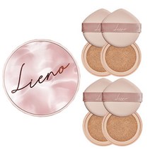 장윤정 쿠션 리에노 브이핏 커버쿠션 v핏 리프팅 팩트 본품 1개 + 리필 4개 21호, 본품1개+리필4개 21호 (핑크케이스)