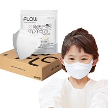 플로우 천사 KF94 유아 마스크 XS 초소형, 5매, 10개, 화이트