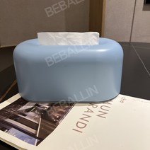 북유럽 마카롱 티슈 상자 냅킨 휴지 케이스, 1, 파란색