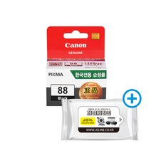 캐논 정품잉크 PG88검정 E500 E600 E610, 1개, 정품_PG88검정+항균물티슈