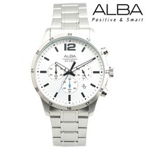 [ALBA] 세이코 알바 100M 방수 야광기능 크로노그라프 남성 손목시계 AT3E85X1